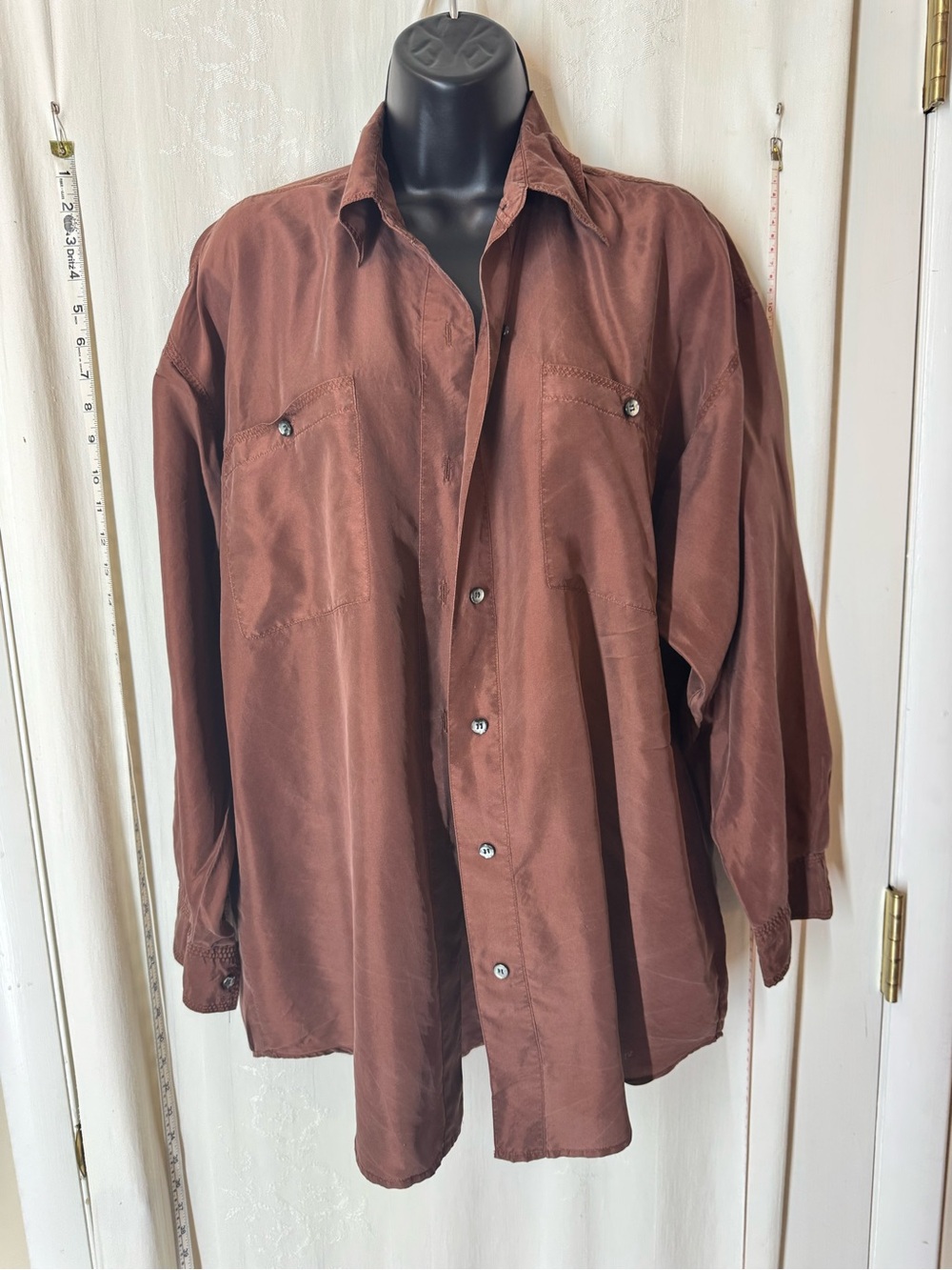 Vintage Louise Paris Oversized Silk Shirt